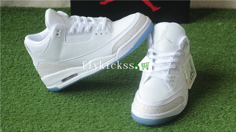 Authentic Air Jordan 3 Pure White